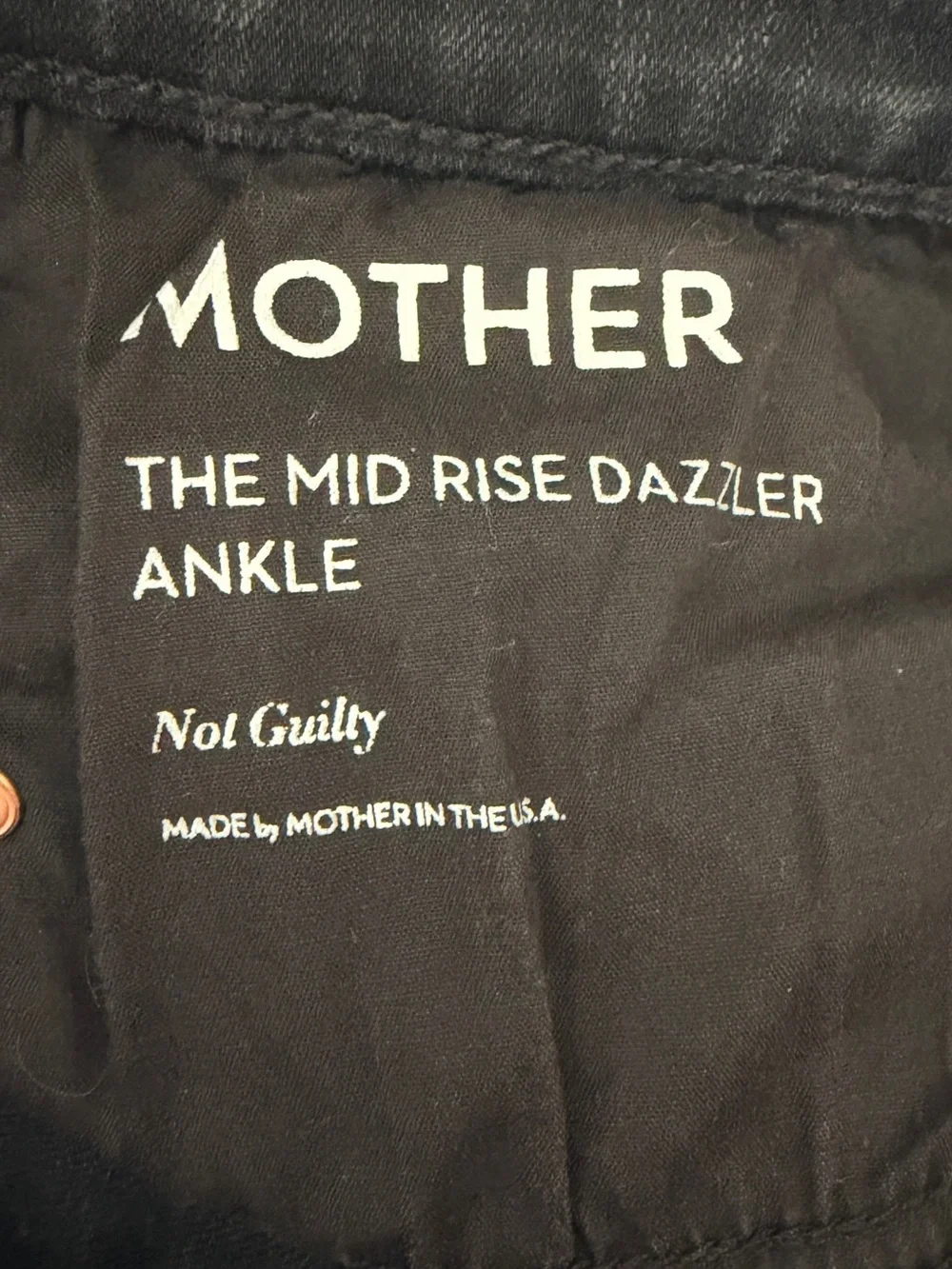 Mother The Mid Rise Dazzler Ankle Black Straight-Leg Jeans Women Size 30